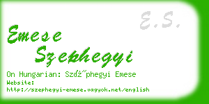 emese szephegyi business card